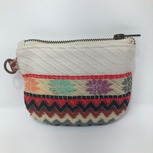 Free People Aztec Boho Gypsy Chic Coin Purse - Picture 4 of 8